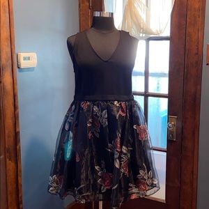 Forever21 Black Floral Party Cocktail Dress - 2X